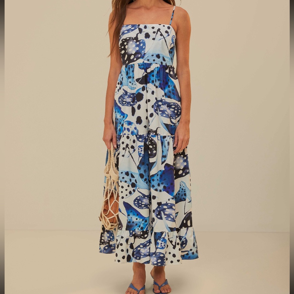 Farm Rio “Mantas” Organic Cotton Maxi Dress